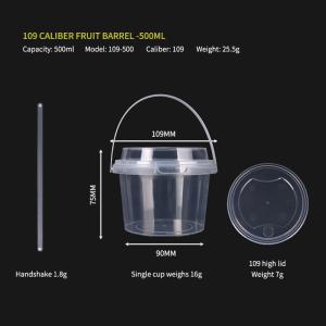 Buy cheap Customized Salad PP Plastic Cups With Handle With Carton Package from wholesalers