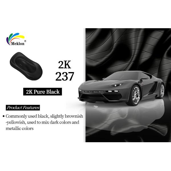Quality Oil Based Acrylic Car Paint Top Coat 2K Pure Black Mildewproof for sale