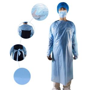 Buy cheap CPE Material Non Sterile Isolation Gown Waterproof Disposable Gown from wholesalers