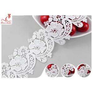Buy cheap 6CM Fancy Water Soluble Chemical Lace Trim With Heavy Embroidery SGS Verified from wholesalers