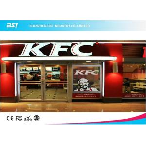 P5mm Transparent LED Screen Display , Flexible glass advertising led screen