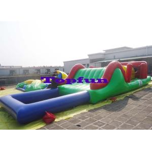 Buy cheap Customized Inflatable Water Parks Obstacle / Inflatable Water Slide With Pool from wholesalers