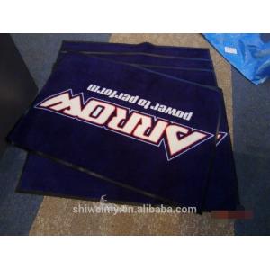 Nylon printed logo mats with rubber backing