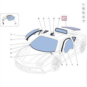 Buy cheap For Ferrari 488 GTB Rear Windshield OEM 86253200 from wholesalers