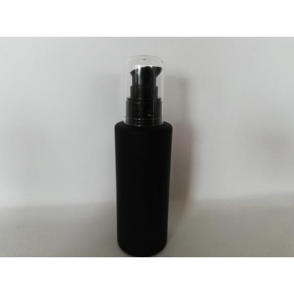 Quality Black Empty Lotion Containers / Frosted Glass Packaging Pump Bottles for sale