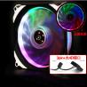 Buy cheap OEM Dual Ring RGB Case Fan 12cm with Programmable Rainbow LED Light from wholesalers