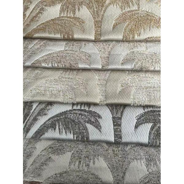 Polyester Chenille Luxury Curtain Fabric Breathable With Woven Technics