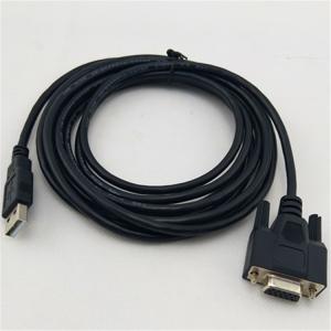 Black VGA Connector Customized to USB D-sub 15 Pin Cable for Smooth Data