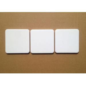 Buy cheap 10cm*10cm blank, white, square, ceramic coasters with rounded corners and a cork backing from wholesalers