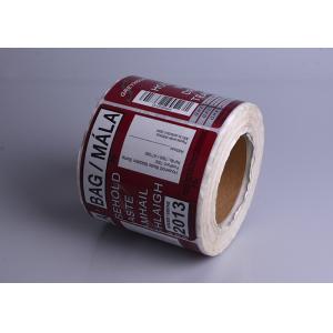 Buy cheap Custom printed adhesive paper silver stamping barcode series code household waste tracking labels from wholesalers
