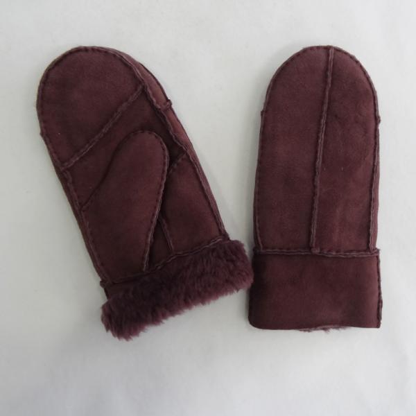 Quality Wholesale cheap shearling mitten sheepskin gloves for sale