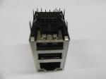 Gigabit Ethernet SFP Connector RJ45 Stacked With Double USB Port