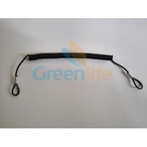 Buy cheap Slim Black PU High Quality Spring String Coiled Tether for Tools Safety Two Loop Ends from wholesalers
