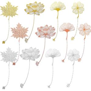 Buy cheap Flower Leaves Butterfly Silver Gold Plated Bookmarks Letterpress Gravure Printing from wholesalers