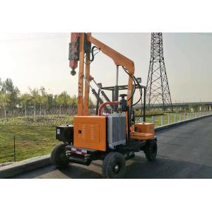 Buy cheap Wheel type guardrail installation YC260 hydraulic hammer pile driving machine from wholesalers