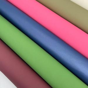 Buy cheap Super Stretchable PVC Synthetic Leather Fabric Plain Grained Dirt Resistant from wholesalers
