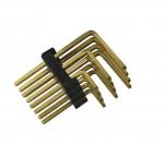 Buy cheap Pitch 2.54mm Three Row Right Angle Pin Header Connectors PA6T Gold Plated Auto Connector from wholesalers