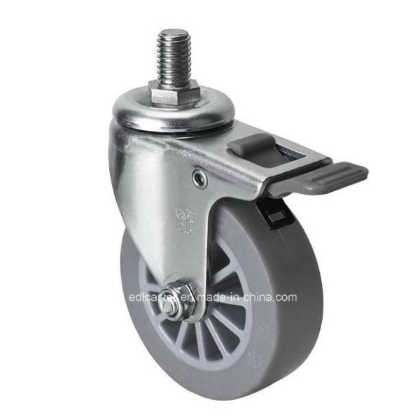 Buy cheap Edl Mini 2.5" 30kg Threaded Brake TPE Caster 26425-53 for Durable and Long-lasting from wholesalers