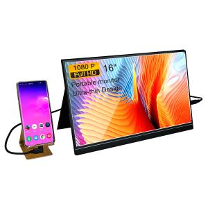 Buy cheap 1080P Full HD Ultra Thin 178 Degree Viewing 16 Inch Portable Monitor from wholesalers