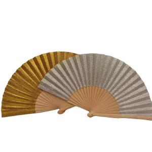 Buy cheap Customized Big Folding Bamboo Hand Fan Fabric Logo Black Hand Held Fan Personalized Hand Fan from wholesalers