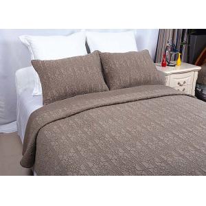 Buy cheap 100% Linen Cotton Bedspreads And Coverlets Plain Dyed Geometric Embroidered from wholesalers