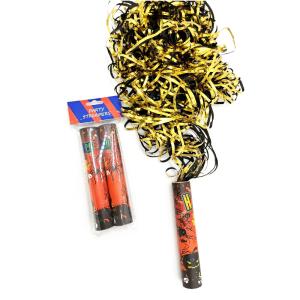 China OEM ODM Available 2pcs Black Gold Metallic Confetti Cannon on sale