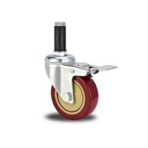 Buy cheap Screw PU Caster with Brake from wholesalers