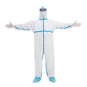 Buy cheap 55-70gsm Disposable Protective Coverall , M-4XL White Disposable Microporous Coveralls With Hood from wholesalers