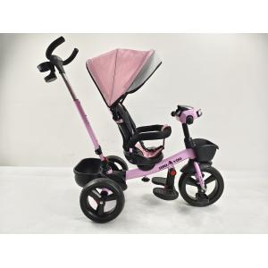 Buy cheap Red 3-Wheel Child Tricycle With Steel Handlebar And Plastic Seat Baby Carriage from wholesalers