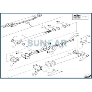 China LZ011310 Arm Cylinder Seal Repair Kit Fits CNH CX250DLC CX250DLR on sale