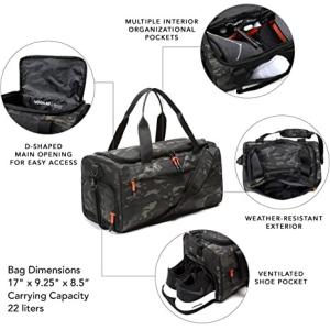 Buy cheap Overnight Water Resistant Gym Bag With Shoe Compartment 22L from wholesalers