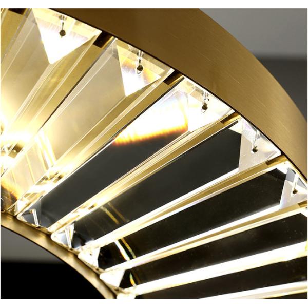 Brushed Brass Dimmable Three Ring LED Modern Ring Chandelier 110V To 240V