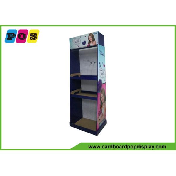 Quality Foldable Eye Catching Cardboard Pop Displays With Three Shelves And Pegs HD023 for sale