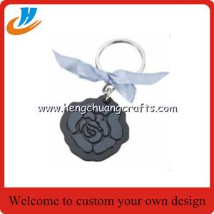 Buy cheap Metal painted four leaf clover pendant key rings, metal 4-leaf clover drop charm keychains from wholesalers