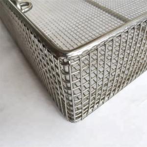 Buy cheap Medical Rectangular Sterilized Stainless Steel Mesh Basket With Handles from wholesalers