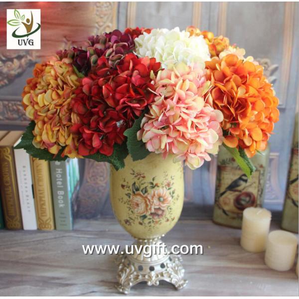 Quality UVG FHY25 fabric artificial hortensia wholesale silk flower hydrangea for home decoration for sale