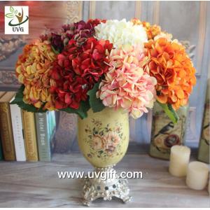 Buy cheap UVG FHY25 fabric artificial hortensia wholesale silk flower hydrangea for home decoration from wholesalers