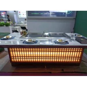 Buy cheap Commercial Alloy Steel Teppanyaki Grill Table With Electrostatic Fume Purifier product