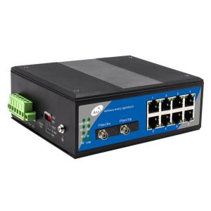 Buy cheap IEE802.3 IP40 Fiber Ethernet Media Converter With 2 Fiber and 8 POE Ports from wholesalers