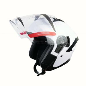 Buy cheap White ABS Motorcycle Riding Helmet with Half Face PC Shield and Customizable Design from wholesalers