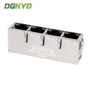 Buy cheap RJ45 Quad Port Integrated Gigabit Transformer Network Connector Network Port Socket With Transformer For Ethernet Switc  KRJ-401QGYENL from wholesalers