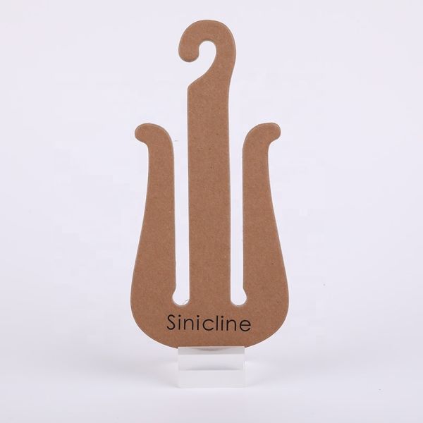 Quality 3mm Biodegradable Customized Sandal Paper Hanger Cardboard Hanger Hooks for sale