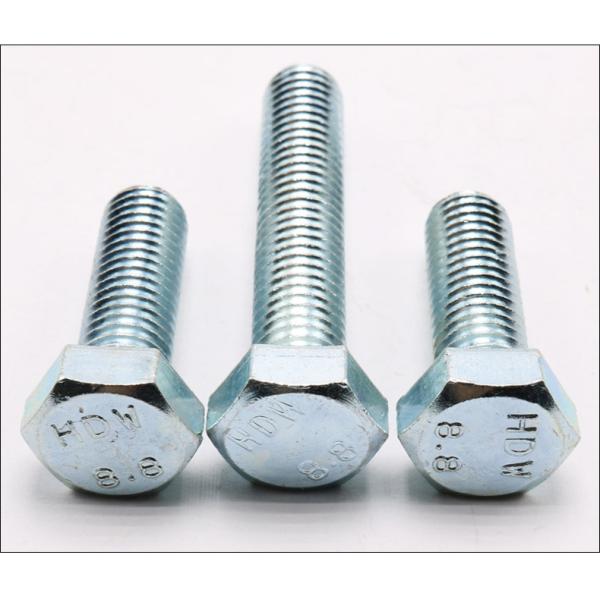 DIN931 Hex Head Screws Grade 8.8 ISO9001 Approved With Zinc Plated