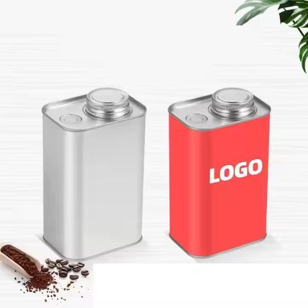 Buy cheap Customized Printing Tin Coffee Cans With Screw On Lid from wholesalers