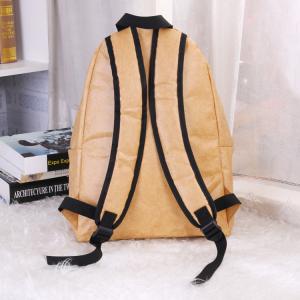 Dupont Washable Paper Backpacks Waterproof Kraft Paper Backpacks With Custom