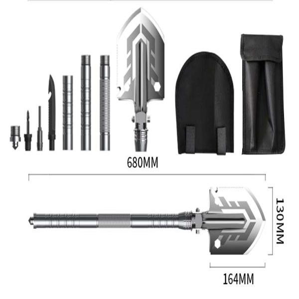 Quality 3Cr13 Foldable Survival Tactical Multifunctional Shovel for sale