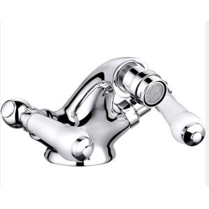 Buy cheap Brass Material Chrome Finish Control Double Handle Bidet Mixer Tap T8353 from wholesalers