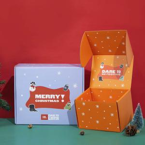 Buy cheap Christams Festival Folding Handmade Holographic Mailer Shipping Custom Corrugated Box product