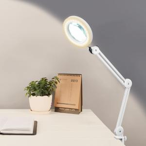 Buy cheap USB power input magnifier led lamp observation task desk  magnifying lamp with swivel arm clamp stand from wholesalers