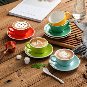 Multicolor 75ml Porcelain Espresso Cups With Saucers Bulk Kitchen Supplies